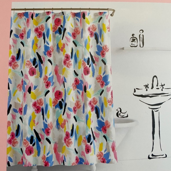 kate spade Bath New Kate Spade Paintball Floral Shower Curtain